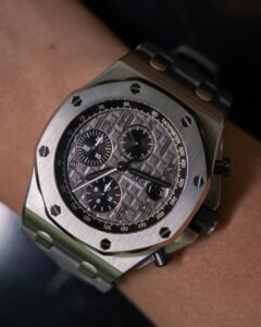 Audemars Piguet Royal Oak chronograph stainless steel close up